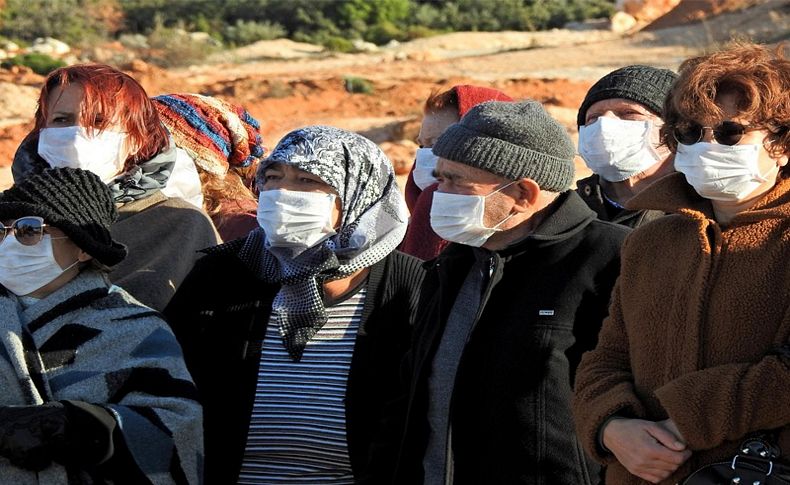 Germiyan'da beyaz maskeli taş ocağı tepkisi