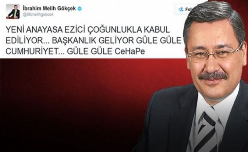 Gökçek'ten o mesaja açıklama