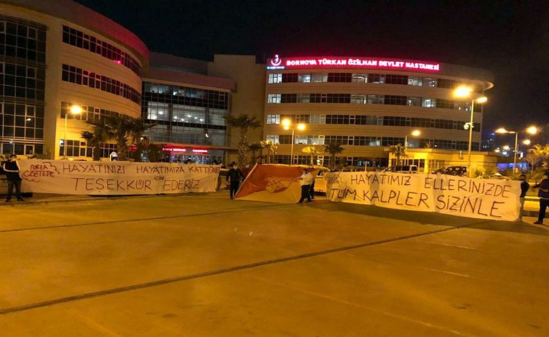 Göztepe taraftarından sağlık çalışanlarına anlamlı destek