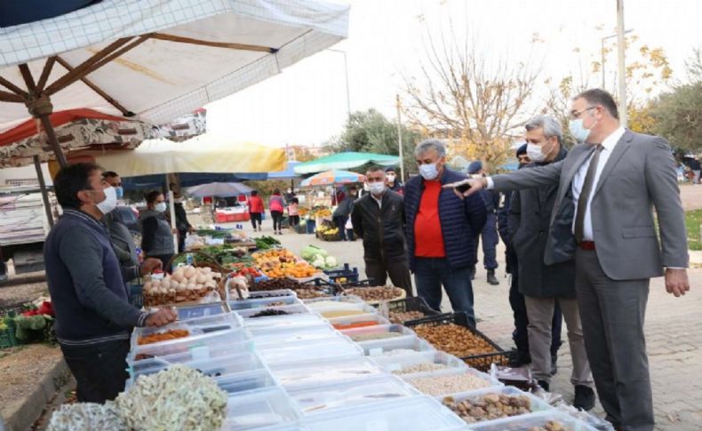 Güzelbahçe’de koronavirüs denetimi