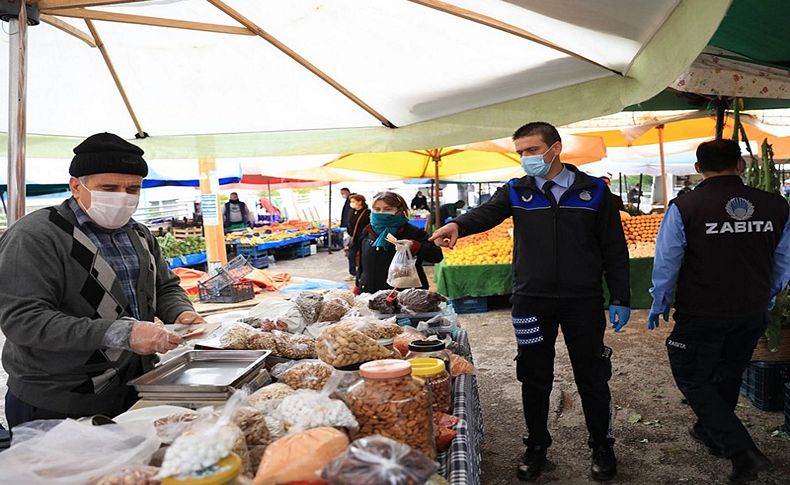 Güzelbahçe’de semt pazarlarına sıkı denetim