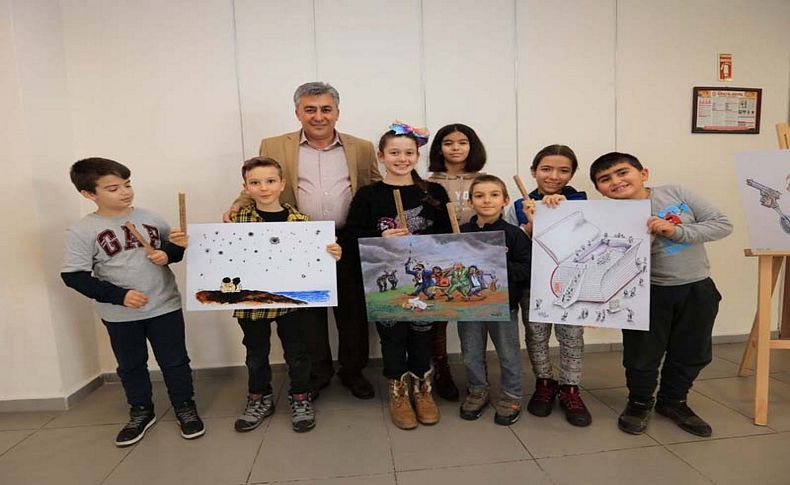 Silahsızlanmaya karşı karikatür sergisi