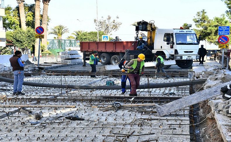 Güzelyalı’daki menfez yenileme çalışması yarılandı