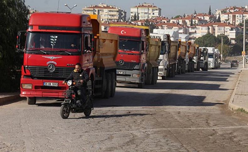 Hafriyat kamyonlarından şikayet ettiler