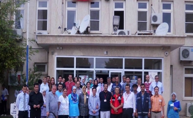 Hastanede yangın tatbikatı