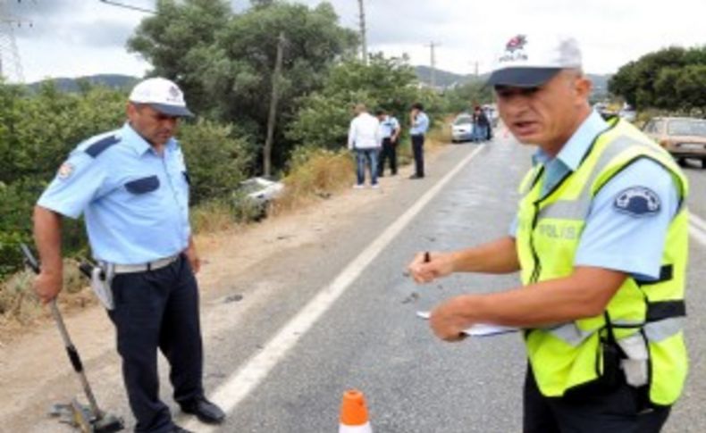 Bodrum'da feci kaza: Motosiklet havada parçalandı