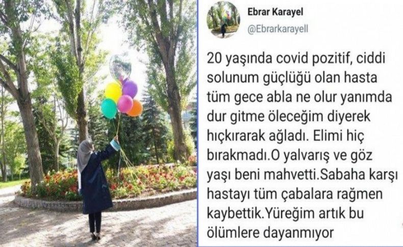 Hemşirenin yazdığı bu satırları okumaya yürek dayanmaz