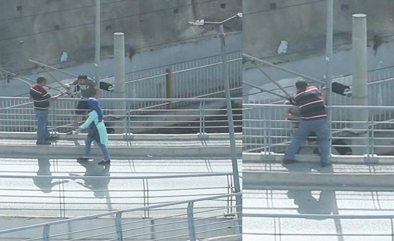 Hırsızlık şüphelisi köprüden atlarken kolundan yakalandı
