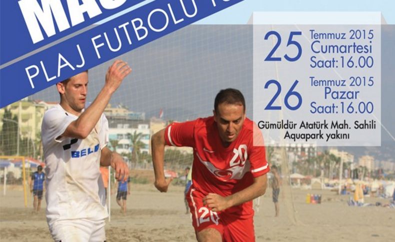 Menderes'te hafta sonu plaj futbolu keyfi