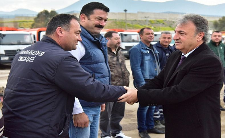 Başkan İduğ mesaiye şantiyede başladı