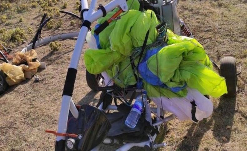 İki teröristin geldikleri paramotor ele geçirildi