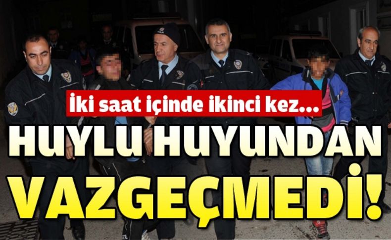 İki saat içinde hırsızlıktan ikinci kez yakalandılar