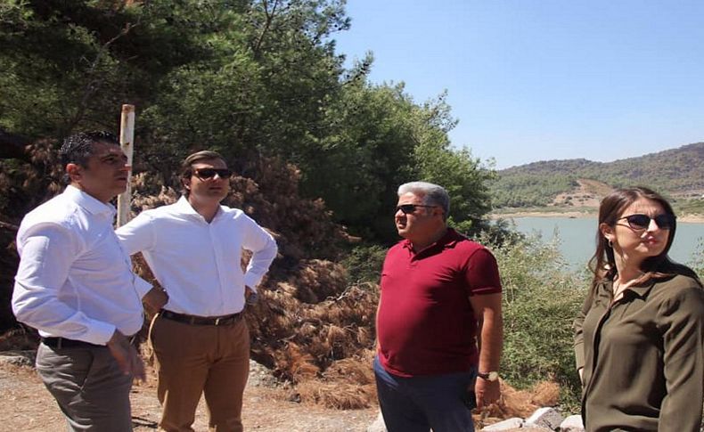 İl Başkanı Yücel yangın bölgesini inceledi