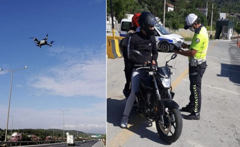 İzmir'de drone destekli trafik denetimi