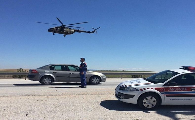 İzmir'de jandarma havadan trafik denetimi yaptı