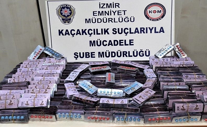 İzmir'de kaçak hap operasyonu