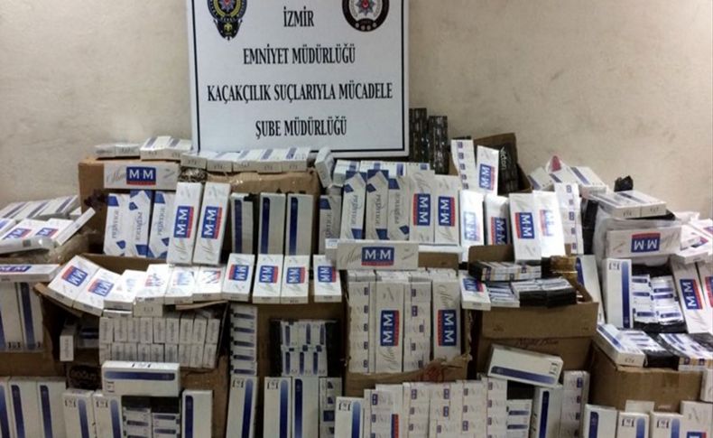 İzmir'de kaçak sigara operasyonu
