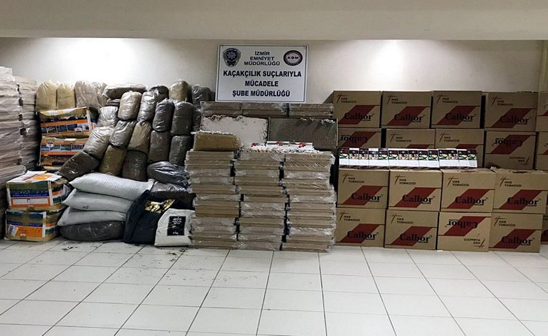 İzmir'de kaçak sigara operasyonu