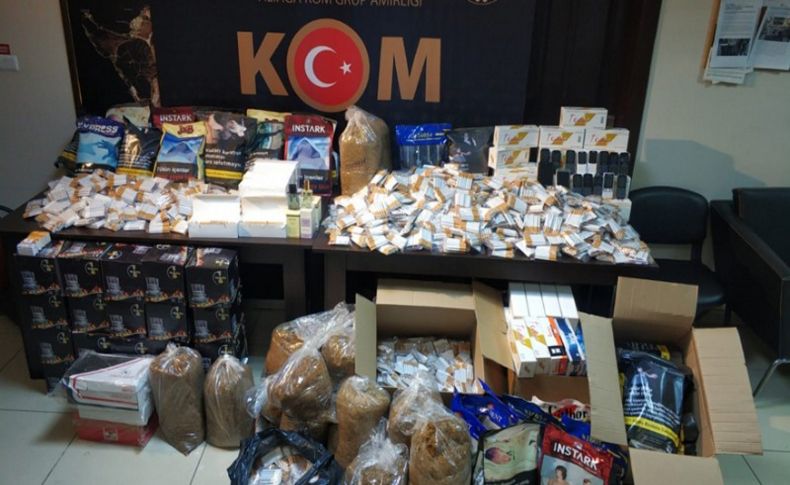 İzmir'de kaçak tütün operasyonu