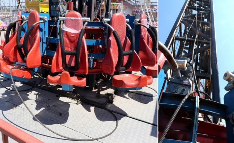 İzmir'de lunaparktaki 'kule asansör'ün halatı koptu: 3 yaralı