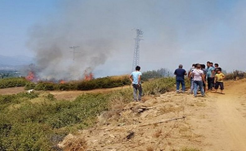 İzmir'de makilik alanda yangın