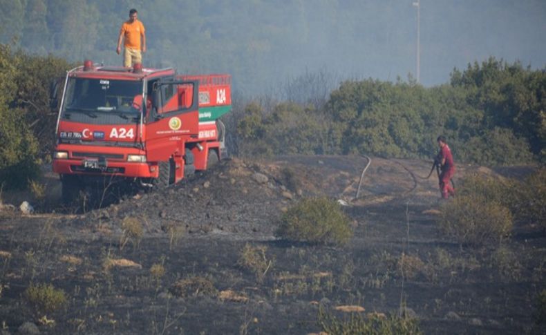 İzmir’de makilik alanda yangın