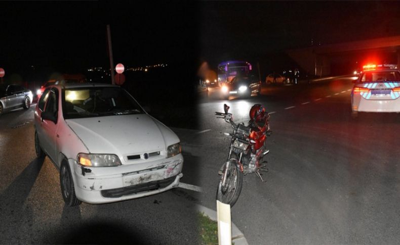 İzmir'de otomobille motosiklet çarpıştı: 1 yaralı