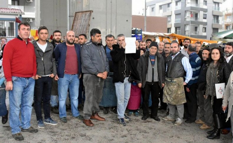 İzmir'de pazar yeri esnafından belediyeye tepki