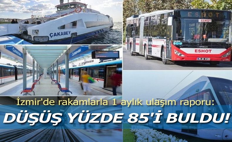 İzmir'de rakamlarla 1 aylık ulaşım raporu: Düşüş yüzde 85'i buldu!