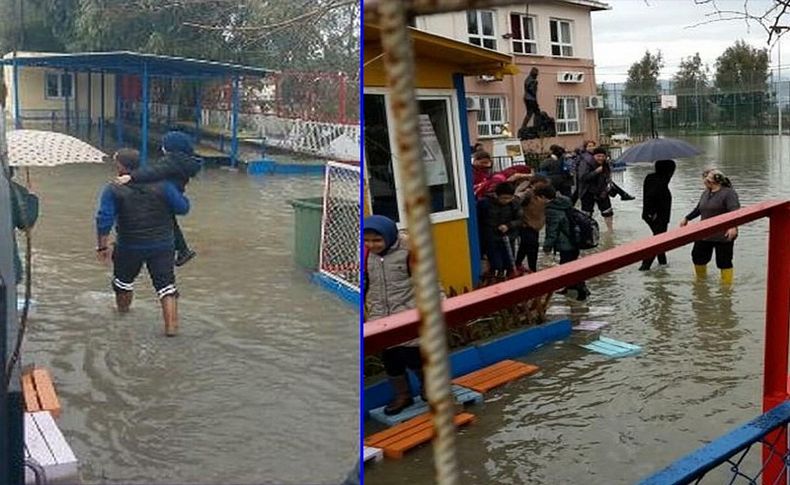 İzmir'de sağanak etkili oldu