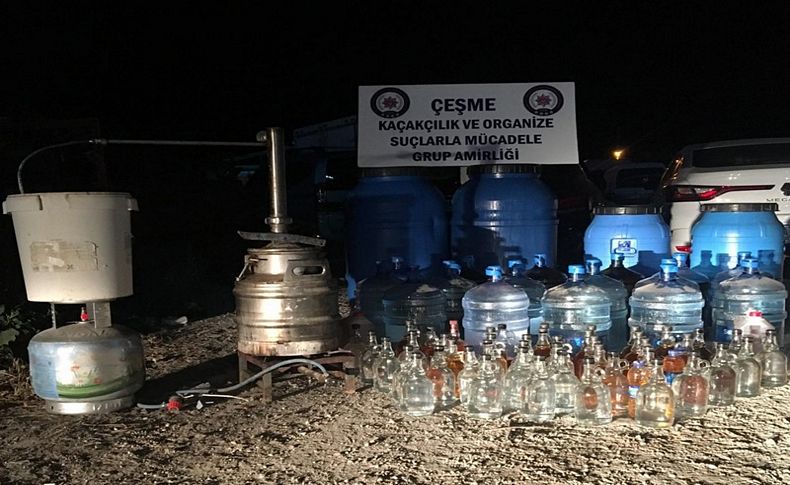 İzmir'de sahte içki operasyonu