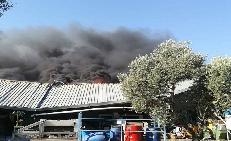 İzmir'de tekstil fabrikasında yangın