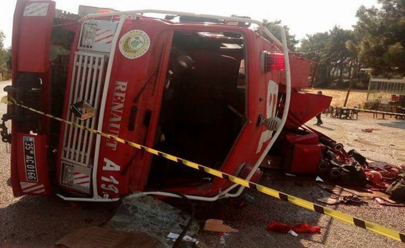 İzmir’de yangın dönüşü feci kaza: 1 şehit, 5 yaralı