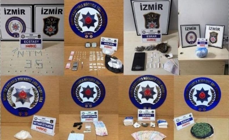 İzmir'de zehir tacirlerine ardı ardına baskınlar: 13 kişi tutuklandı