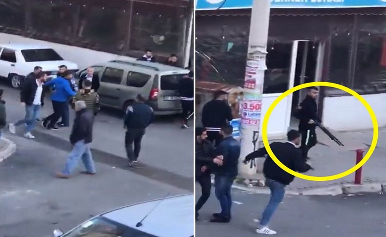 İzmir'in göbeğinde pompalı tüfekli kavga