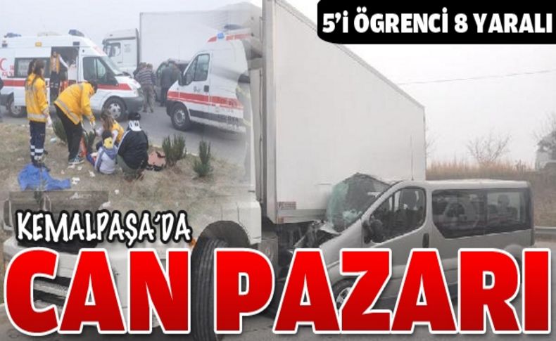 İzmir'de yoğun sis kazası: 5'i öğrenci, 8 yaralı