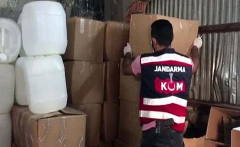 Jandarma baskınında 11 bin litre etil alkol ele geçirildi