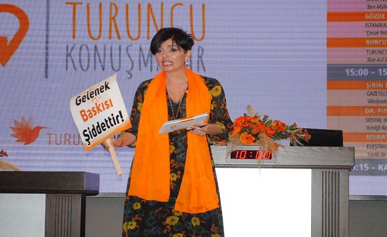 Kadın hakları için 'turuncu' konuştular