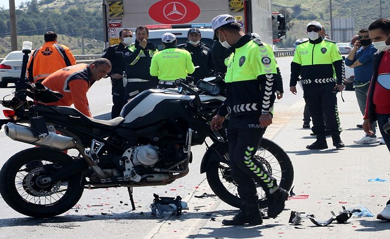 Kamyona çarpan trafik polisi ağır yaralandı