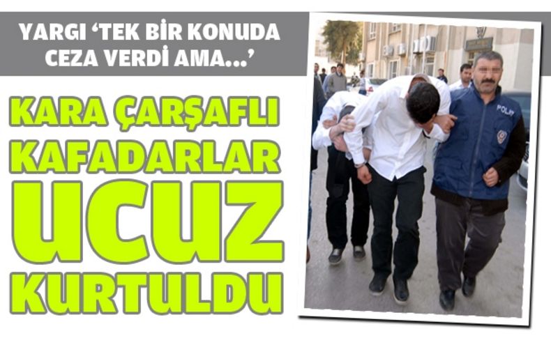 Kara çarşaflı soygun girişimcileri cezada kurtuldu