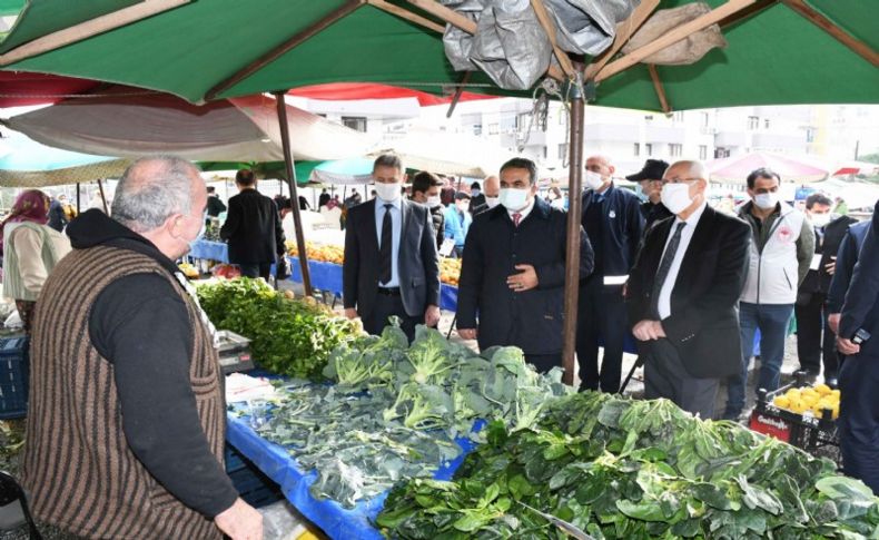 Karabağlar pazarlarında önlemler sıklaştırıldı