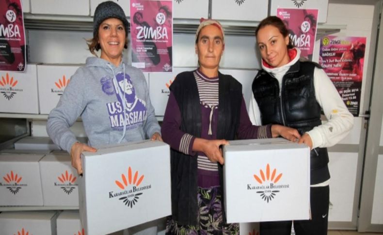 Karabağlar’da dar gelirli aileye zumba ile destek