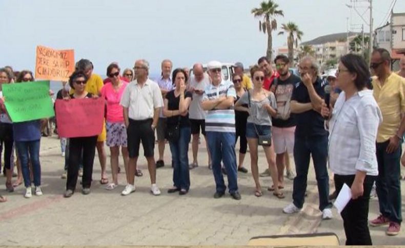 Karaburun'da balık çiftliği eylemi