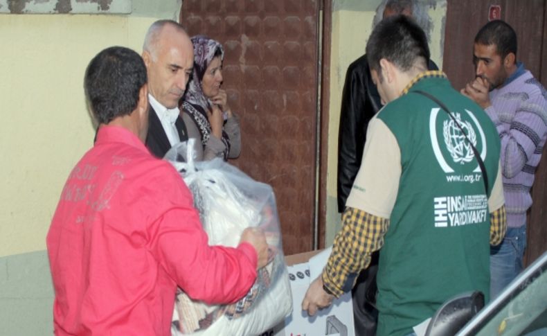 Karacabey'de Suriyeli ailelere yardım