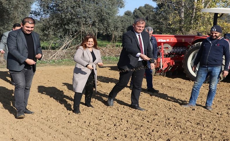 Karakılçık tohumu Tire'de toprakla buluştu