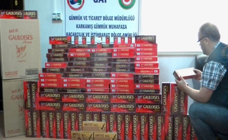 Karkamış’ta 2 bin 500 paket kaçak sigara ele geçirildi