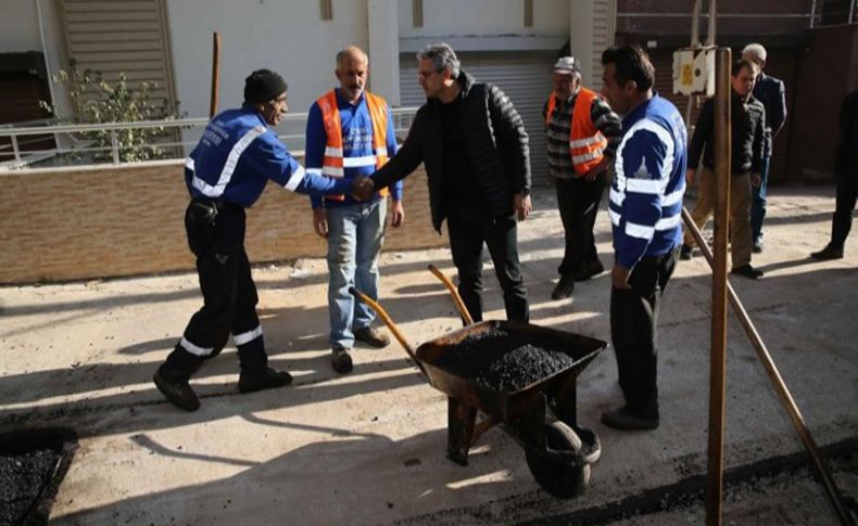 Karşıyaka sokaklarında hizmet seferberliği