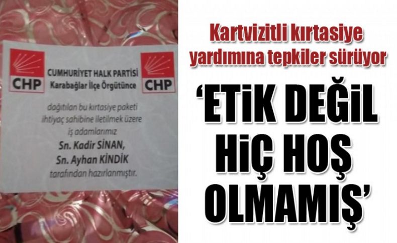 Kartvizitli kırtasiye yardımına tepkiler sürüyor! 'Etik değil, hiç hoş olmamış'