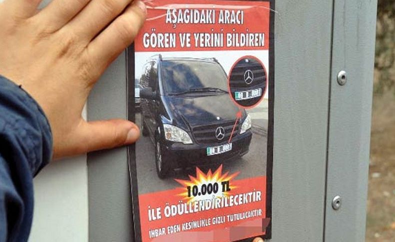 Kaybolan makam aracını bulana 10 bin lira ödül