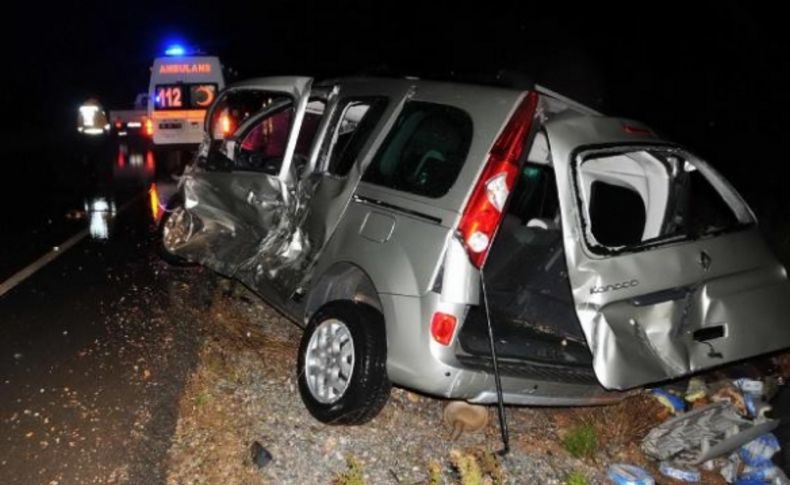 Kayganlaşan yol, bodrum'da kaza getirdi